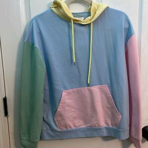 ROMWE colourblock hoodie